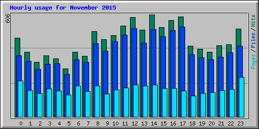 Hourly usage for November 2015
