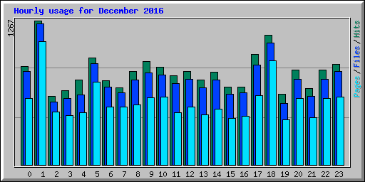 Hourly usage for December 2016