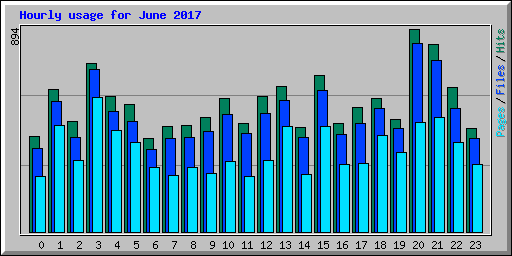 Hourly usage for June 2017
